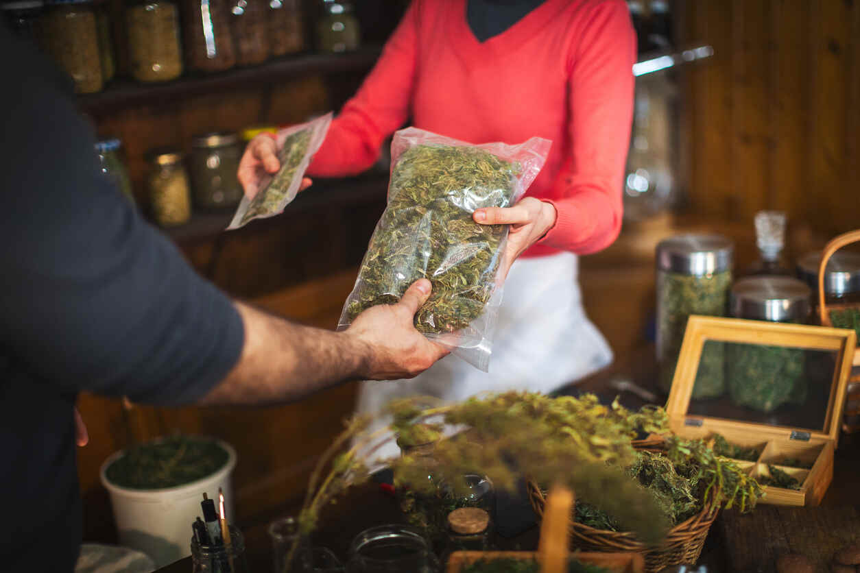 Owner selling Local Medical Cannabis Products to Customers